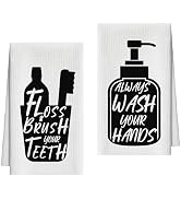 LSJEHTQ Bath Towels Set of 2, Black and White Dish Towel for Bathroom Spa Kitchen, Toiletries Dec...