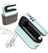 Yomelo 9-Speed Digital Hand Mixer Electric, 400W Powerful DC Motor, Baking Mixer Handheld with Sn...