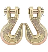 G70 5/16 Clevis Grab Hooks Heavy Duty Chain Hook for Truck Trailer, Chain Forged Alloy Steel Chai...