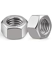 VGBUY 20pcs M12-1.75 Hex Nuts, 304 Stainless Steel 18-8 External Hex nut M12x1.75, Metric Hex Mac...