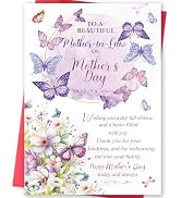 MOROLURU Mother's Day Card for Mother in Law, Happy Mother's Day Mother in Law Gift, Floral Butte...