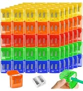 Toidgy 140 Pack Pencil Sharpeners Bulk for Kids, Double Hole Handheld Pencil Sharpener for Classr...