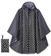 YOOTUKL Unisex Hooded Rain Poncho, Waterproof Raincoat Jacket with pocket for Adult, Rain Coat fo...