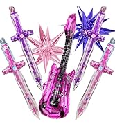7Pcs Kpop Balloons Pink Purple Set - Music Themed Party Decorations for Birthday, Concert, K Pop ...