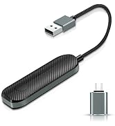 2026 Wireless CarPlay & Android Auto Adapter - Flexible Cable Prevents Port Damage, Dual-Band 2.4...