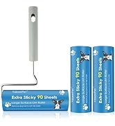 Extra Sticky Large Surface Lint Roller, 6.3'' Giant Lint Roller for Pet Hair, Lint Remover Roller...
