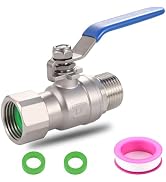 304 Stainless steel Garden Hose Shut Off Valve Full Flow, No Restricted-Flow Water Shut-Off Conne...