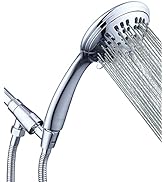 G-Promise High Pressure Shower Head 6 Spray Setting Hand Held Shower Heads with Adjustable Solid ...