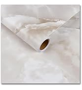 CRE8TIVE Beige Cloudy Marble Contact Paper for Countertops Cabinets Waterproof 12"x80" Matte Crea...