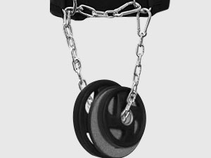 weighted dip belt with chain