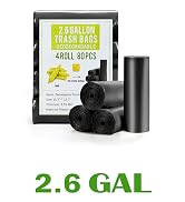 2.6 black trash bags
