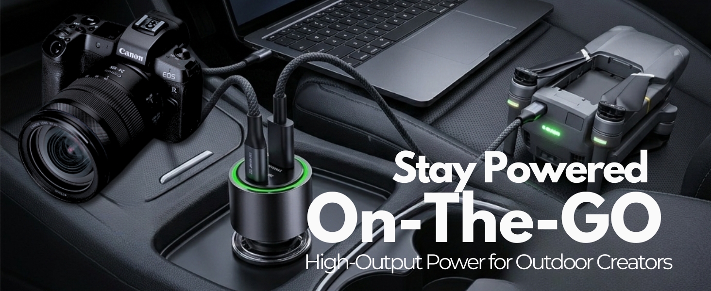 USB-C Car Charger for Drones