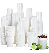 500 Pack 9 oz Disposable Plastic Cups, 9 Ounce Drinking Cups, White Party Cups for Birthday Parti...