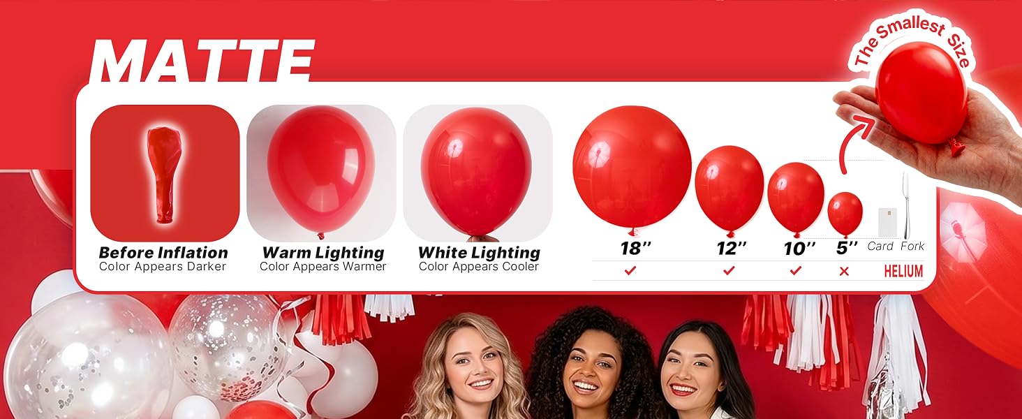 PartyWoo Red Balloons