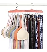 TOPIA HANGER Bra Hangers for Closet Organizer, Cedar Wooden Hangers with 20 Hooks, 2 Packs Hold U...