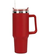 Jiawu 40oz Tumbler with Handle and Straw, Stainless Steel Insulated Water Bottle, Coffee Mug with...