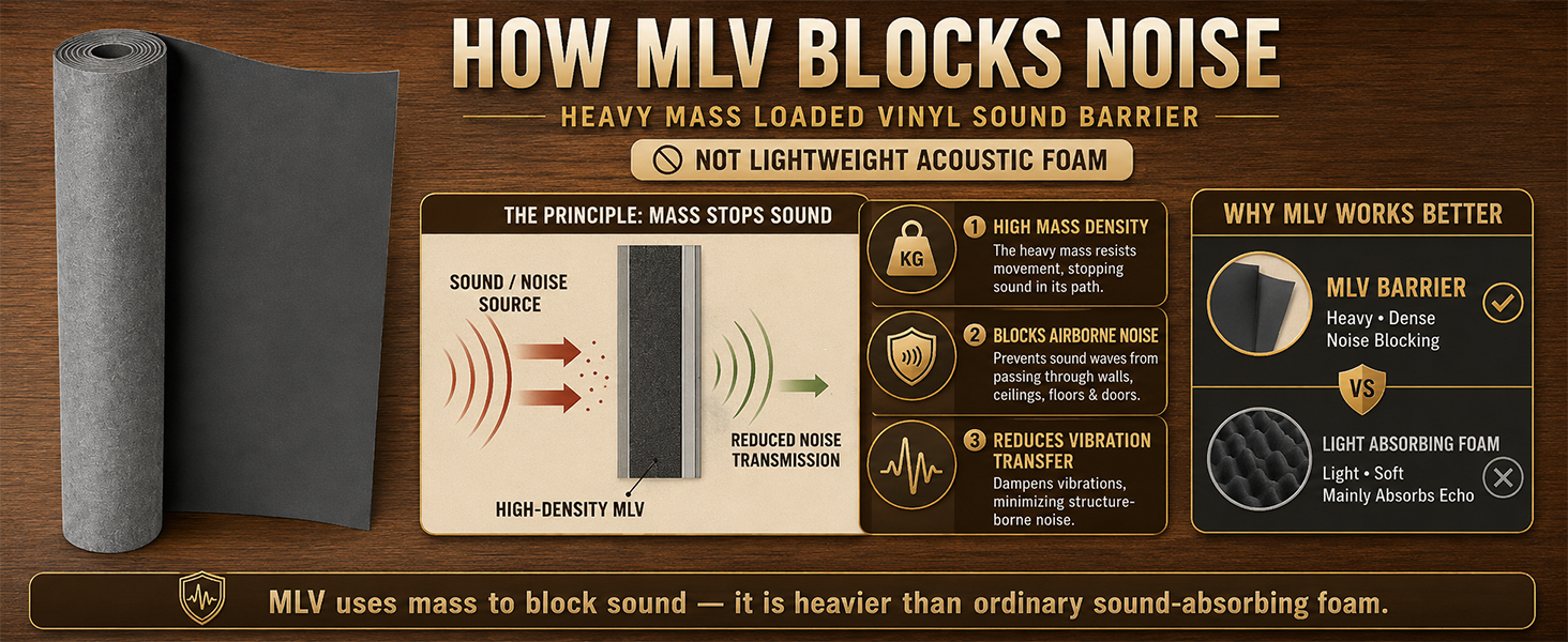 acoustic insulation sheet noise blocking vinyl barrier automotive soundproofing