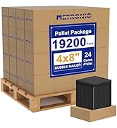 METRONIC 4x8" Bubble Mailer 19200 Pack Waterproof Black Small Bubble Mailers Usable Size 4x7" Sel...