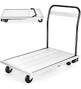 Safstar Folding Aluminum Alloy Platform Truck, 770 LBS Moving Platform Hand Truck w/ Non-Slip Pla...