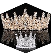 DiyJibb Tiaras and Crowns for Women - 2Pack Gold and Silver Crown,Queen and Princess Crowns,Gifts...