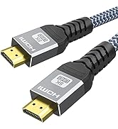 YOJOCK 8K HDMI 2.1 Cable 6.6FT/2M, 8K@60Hz/4K@120Hz High Speed 48Gbps Long HDMI Cable, DTS:X, HDC...