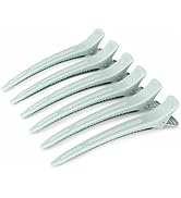 AIMIKE 4.8" Hair Clips for Styling – Built-In Silicone Band Duckbill Hair Clips, No-Crease Sectio...