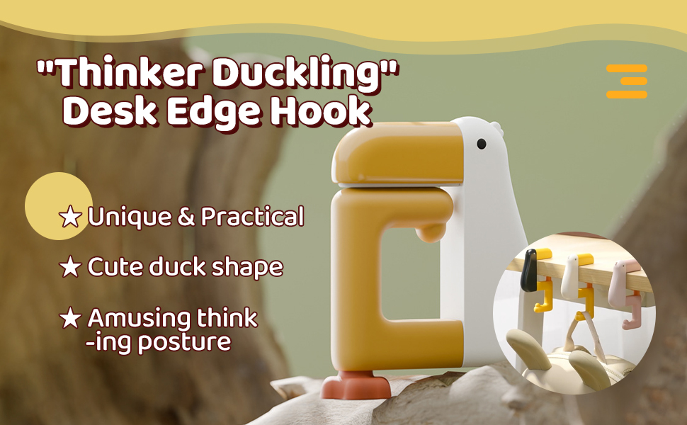 3-Pack Bird-Shaped Desk Hooks for Bags & Headphones