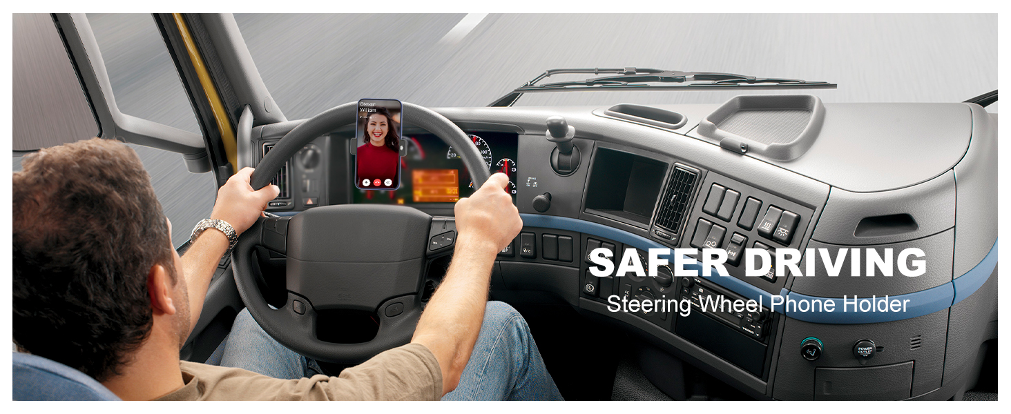 car steering wheel phone holder