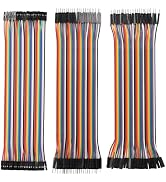 WWZMDiB 120 Pin Breadboard Jumper Wires Length 20cm, 40pin Male to Female, 40pin Male to Male, 40...