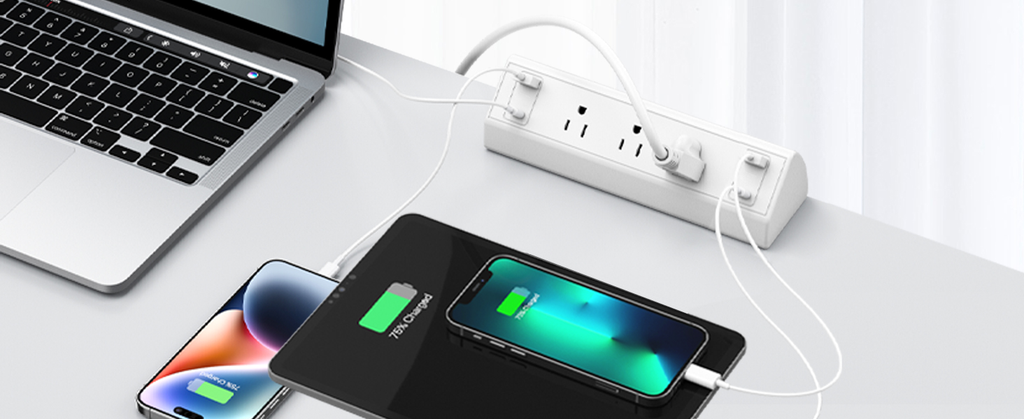 Jgstkcity Desk Clamp Power Strip USB C