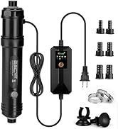 hygger Aquarium U-V Light with Time, 360° Protective Shield Clean Light for Green Water Clean, Am...