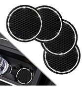 Car Coasters, 4 Pack Universal Vehicle Bling Car Coaster, COCASES Crystal Rhinestone Coaster for ...