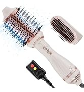 Blow Dryer Brush Set, Quico Pro Hair Dryer Brush with Detachable Blowout Ionic Oval & Flat Brush,...