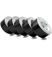 5 Pack Black Duct Tape Roll Crafts, Residue Free Duct Sealing Tape Multi Pack, 8.3Mil x1.88Inch x...