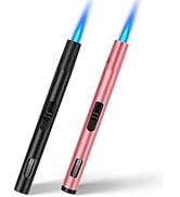 LcFun Torch Lighters 2 Pack Refillable Butane Lighter, Butane NOT Included, Windproof Adjustable ...