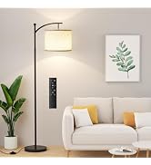 Ambimall 60" Floor Lamp with Remote Control and Stepless Dimmable Bulb, Colors Temperature & Brig...
