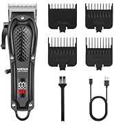 HIENA PRO Professional Hair Clipper for Men, Electric Barber Clipper & Trimmer, Cordless Recharge...