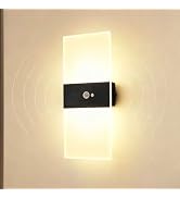 SURPALIG Motion Sensor Wall Light, Rechargeable LED Wall Sconce, Dimmable Magnetic Night Light, 3...