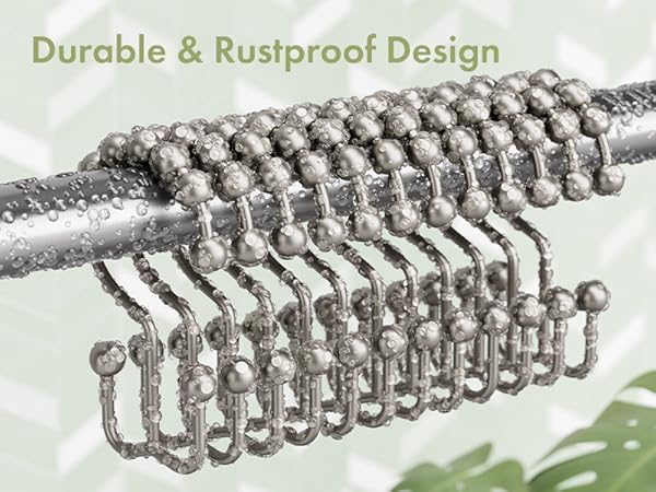 Amazer Double Shower Curtain Hooks