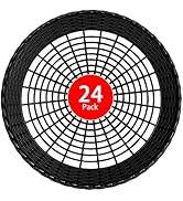EBIGIC Paper Plate Holders, 8/12/24 Packs 9/10 Inch paper plate holders reusable Black Plastic He...
