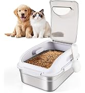 ALL FOR PAWS 304 Stainless Steel Dog Food Container, Cat Food Storage Container with Scoop, Airti...