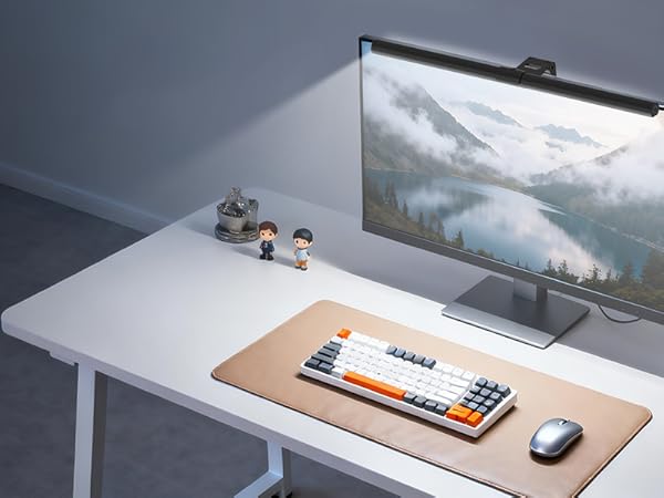 ON/OFF Control USB Reading Desk Lamp with Stepless Dimming for Flat & Curved Monitor
