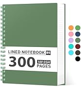 AHGXG Spiral Notebook College Ruled - Spiral Notebook Journal Large B5 7.6" x 10", 300 Pages/150 ...