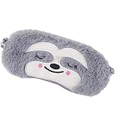 Cute Sloth Sleeping Mask, Soft Fluffy Plush Blindfold Funny Novelty Animal Sleep Mask Eye Cover E...