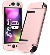 RHOTALL Pink Dockable Case for Nintendo Switch 2 2025, Protective PC Shell Case, Slim Design Cute...