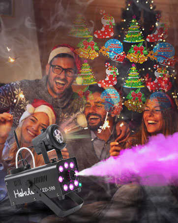 fog machine with LED light smoke machine for Christmas party