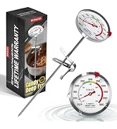 BOMATA Waterproof IP67 Candy Thermometer with Pot Clip, Deep Fry Oil Thermometer with Upgraded 2....