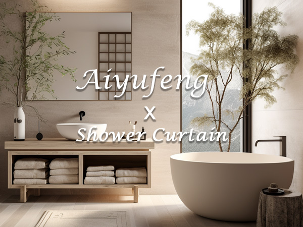 Aiyufeng Shower Curtain White