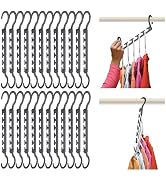 Wonder Hanger Max 24-Pack Space Saving Hangers, Reinforced Hooks Swivels 360°, Cascading Hanger, ...