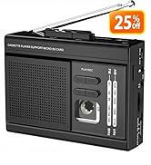 Cassette Player Recorder Converter with AM FM Radio,Cassette to MP3 via SD Card,Cassette Tape Pla...